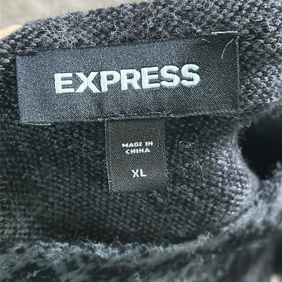 EXPRESS Women's Black and Gray Sweater Size XL - Picture 4 of 6